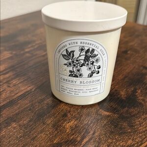 Cherry Blossom Scented Candle - White